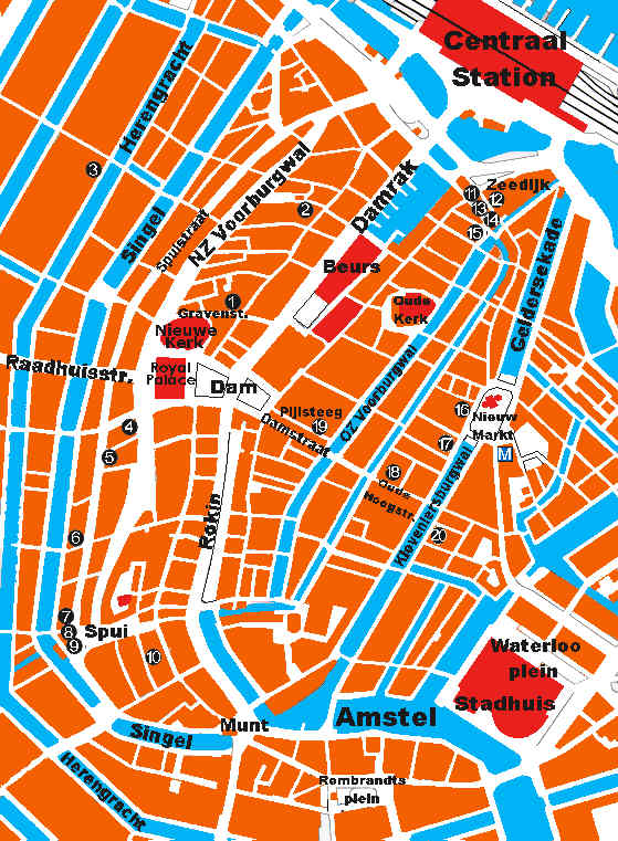 Amsterdam centre map