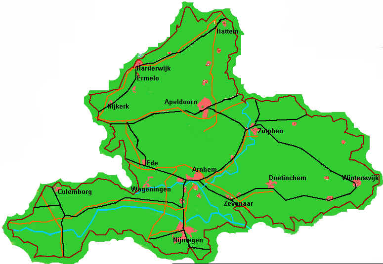 map of Gelderland